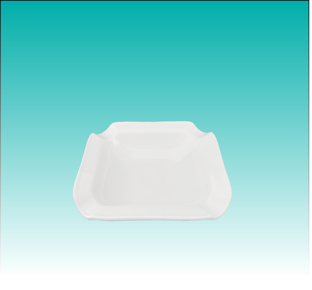 Aschenbecher quadratisch, weiß